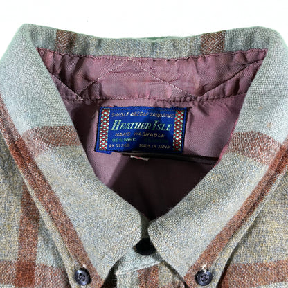 60s Made in Japan Wool S/S Flannel- L