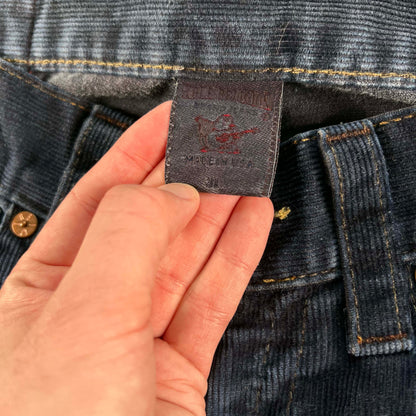 00s Over Dyed True Religion Flared Corduroys- 29x30
