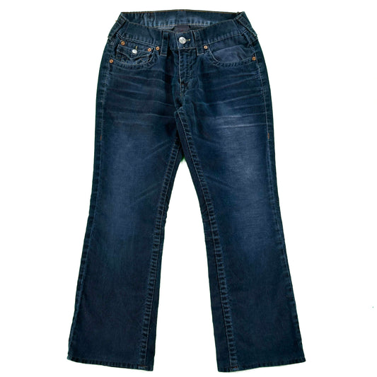 00s Over Dyed True Religion Flared Corduroys- 29x30