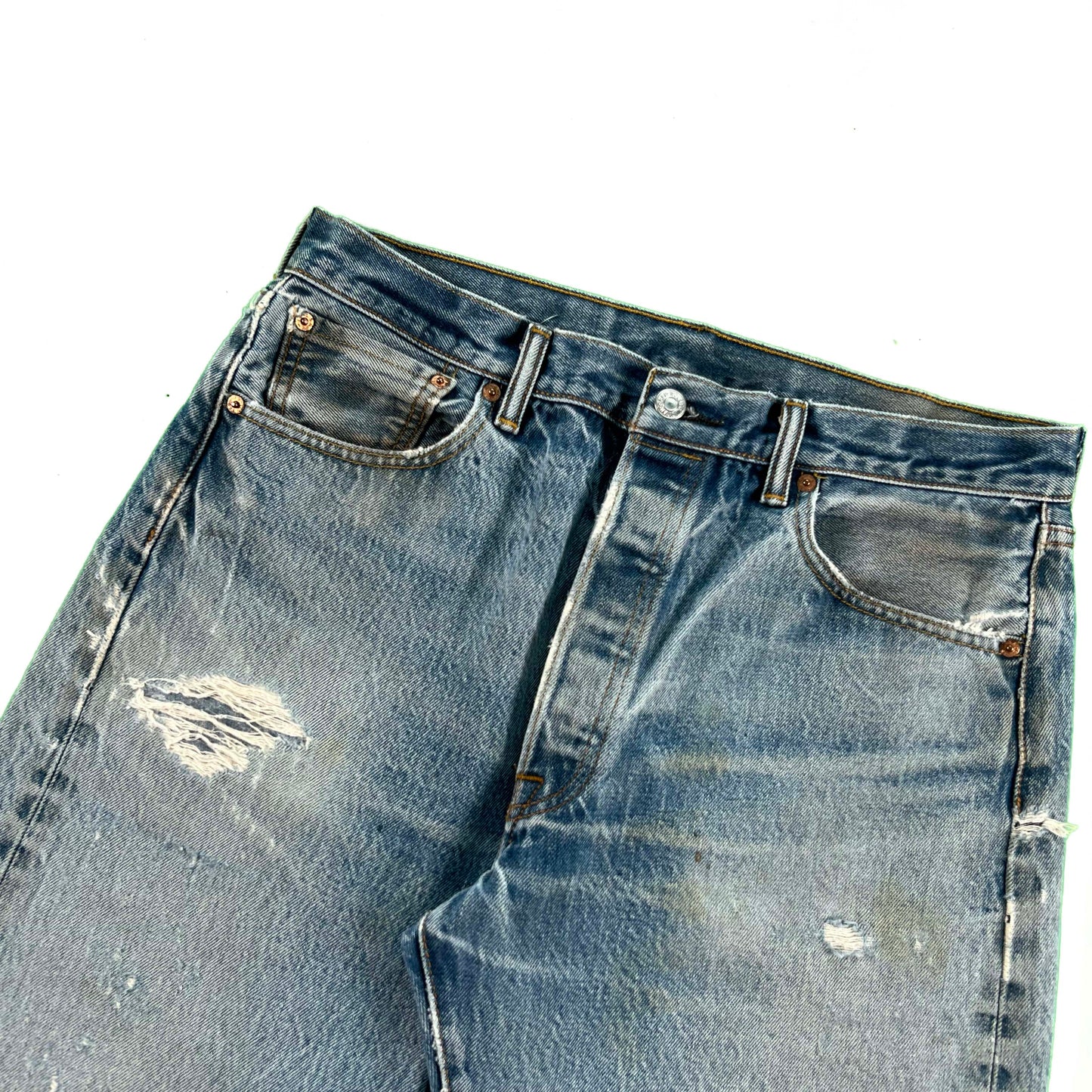 00s Faded & Worn Levi's 501 Denim- 33x29