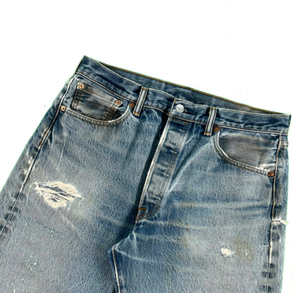 00s Faded & Worn Levi's 501 Denim- 33x29