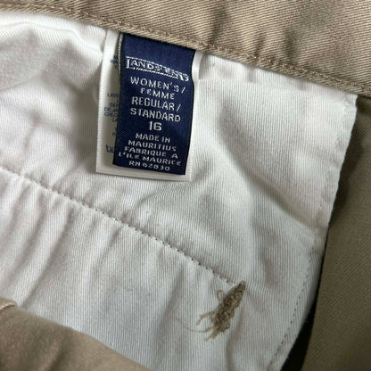 00s Lands' End Pleated Cargo Shorts- 33x7.5