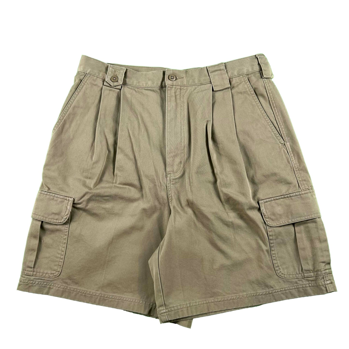 00s Lands' End Pleated Cargo Shorts- 33x7.5