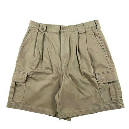 00s Lands' End Pleated Cargo Shorts- 33x7.5