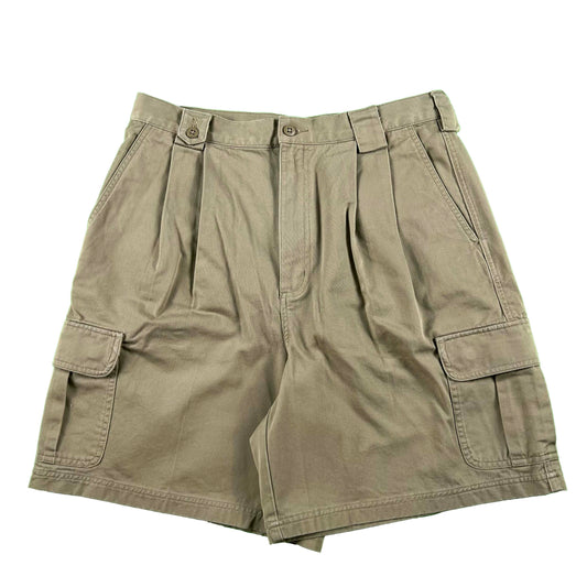 00s Lands' End Pleated Cargo Shorts- 33x7.5