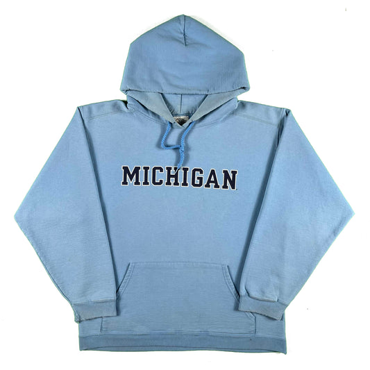 90s Baby Blue U. of Michigan Hoodie- M