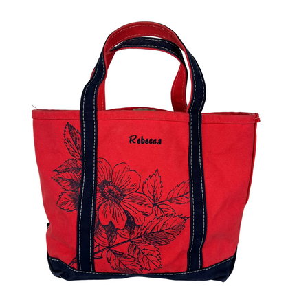 Rebecca's Two Tone Floral Boat and Tote Bag