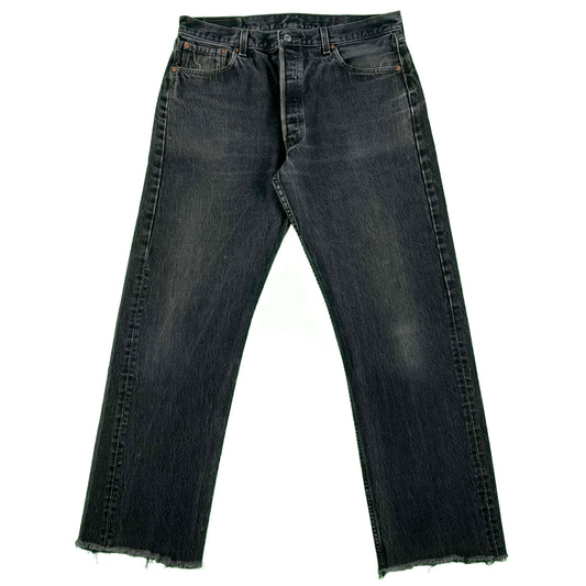 90s Faded Black Levi's 501 Denim- 33x29
