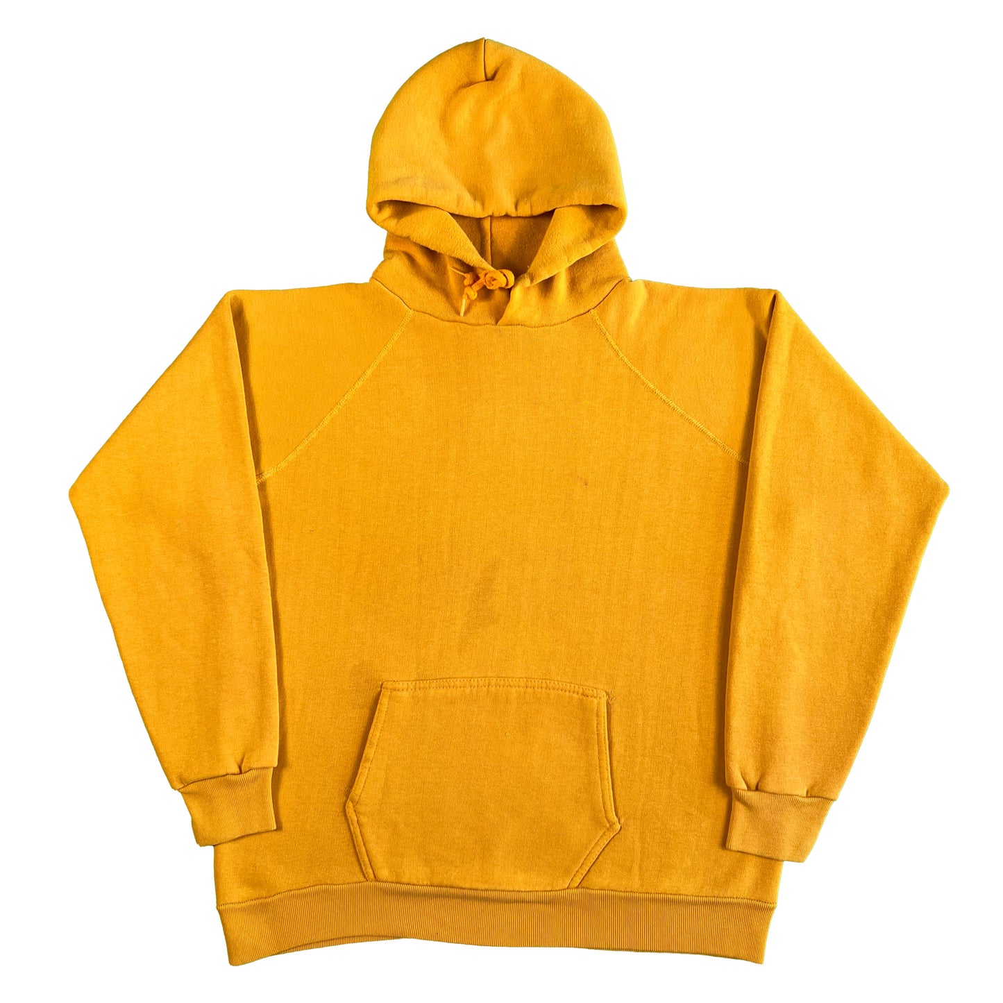 70s Golden Yellow Blank Hoodie- L