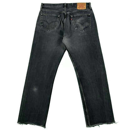 90s Faded Black Levi's 501 Denim- 33x29