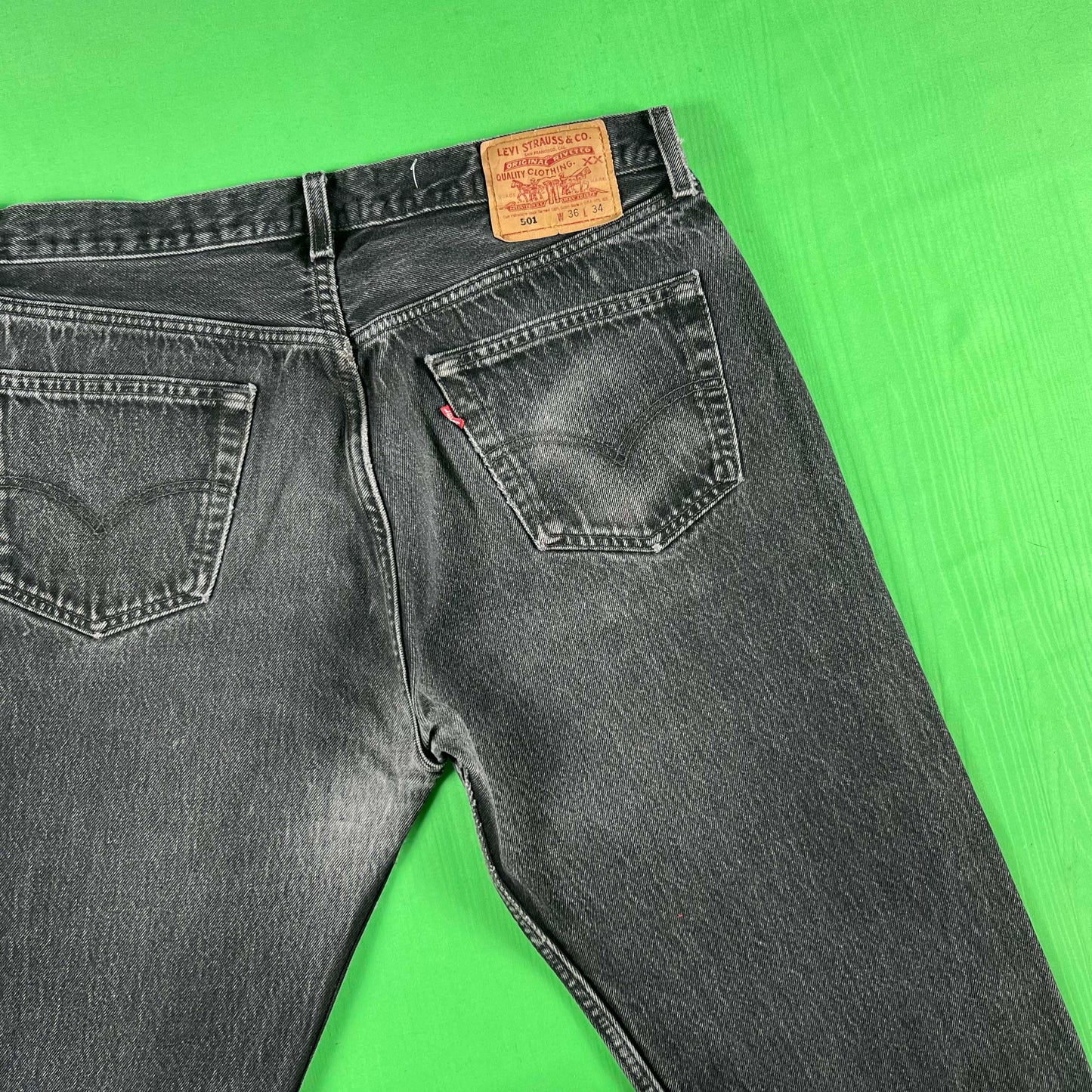 90s Faded Black Levi's 501 Denim- 33x29