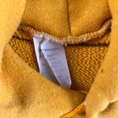 70s Golden Yellow Blank Hoodie- L