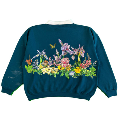 90s Flowers & Insects Boxy Sweatshirt- XXL