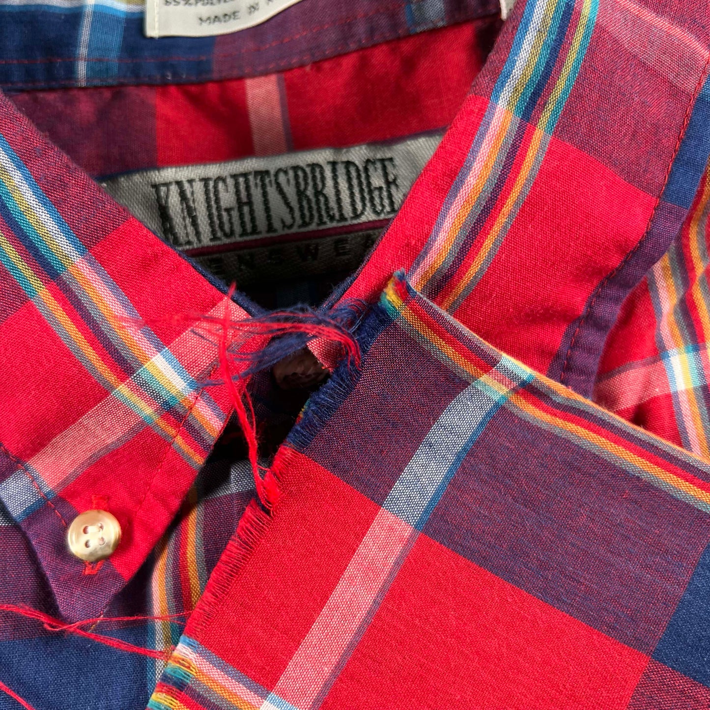 70s/80s Cropped Plaid Button Up Shirts- SELECT SHIRT