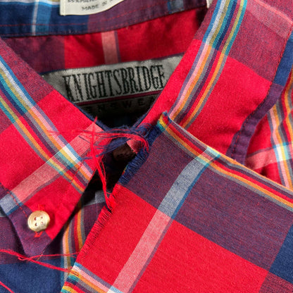 70s/80s Cropped Plaid Button Up Shirts- SELECT SHIRT
