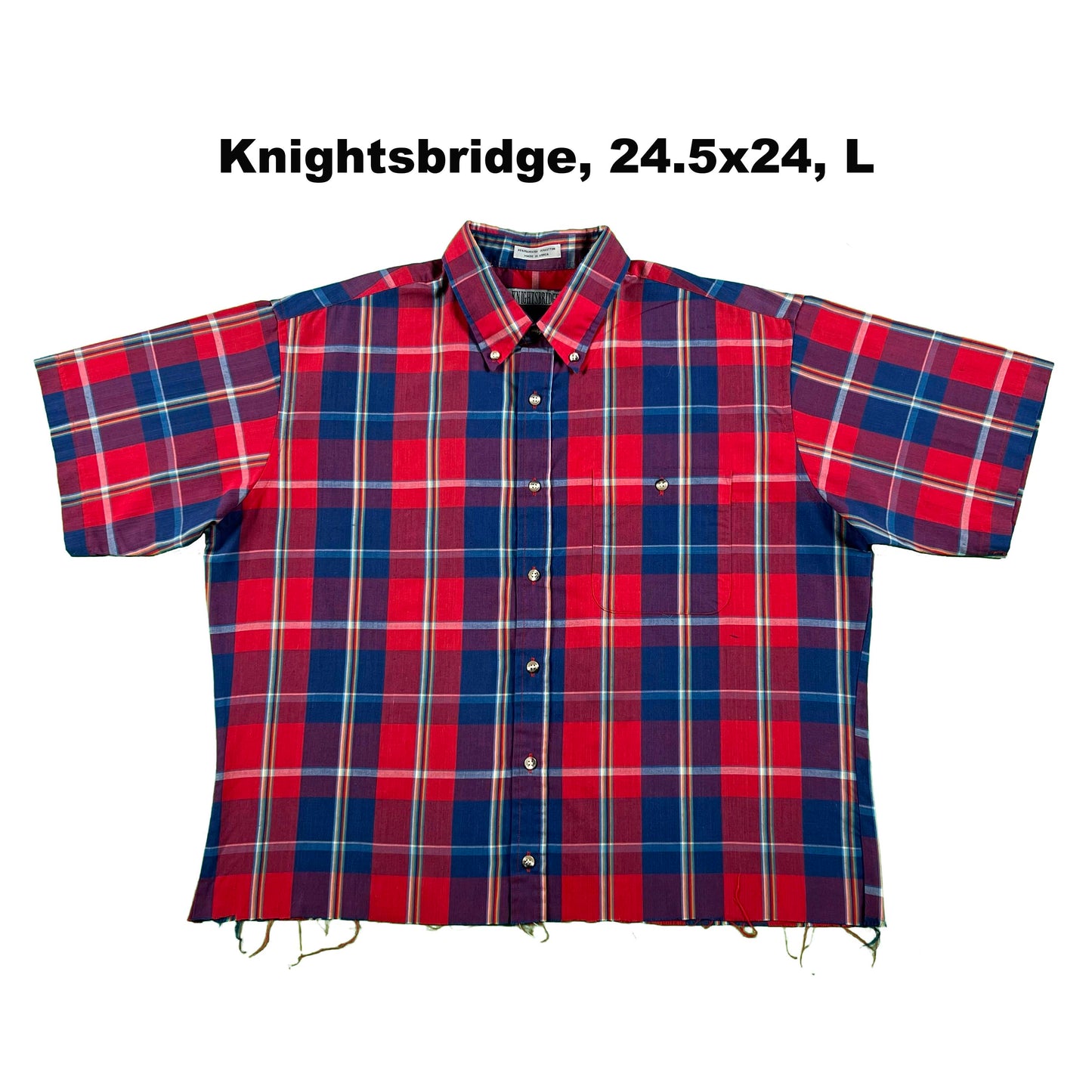 70s/80s Cropped Plaid Button Up Shirts- SELECT SHIRT