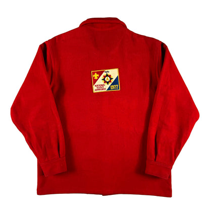 70s Boy Scouts Red Wool Overshirt- L