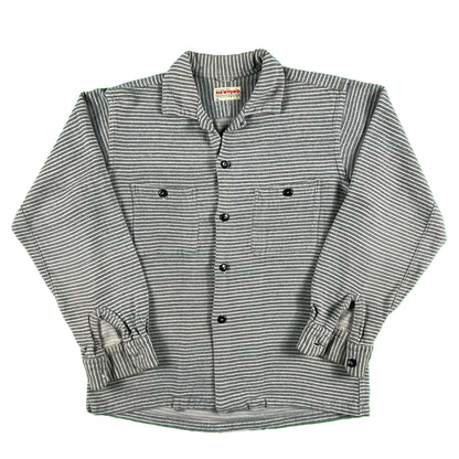 Japanese Repro Striped Loop Collar Flannel Shirt- S