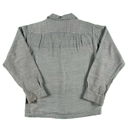 Japanese Repro Striped Loop Collar Flannel Shirt- S