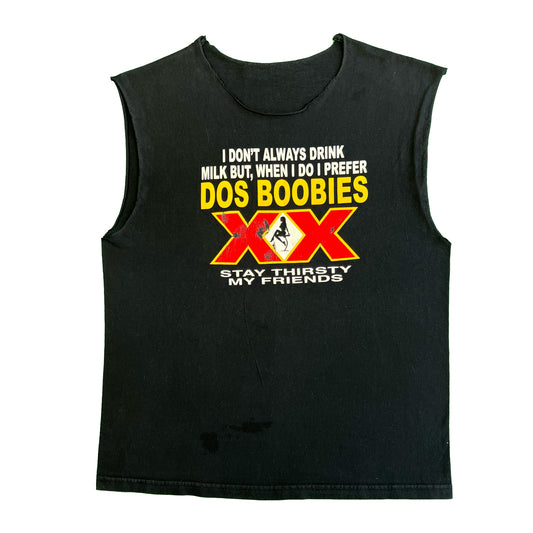 00s 'Dos Boobies' Cut Tank- XL