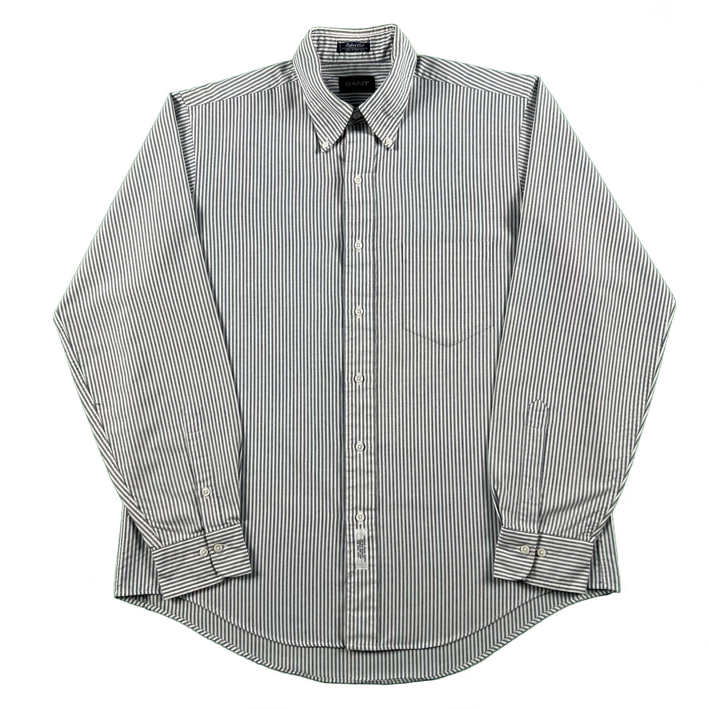 80s Gant 'Oxford Club' Striped Button Up Shirt- L