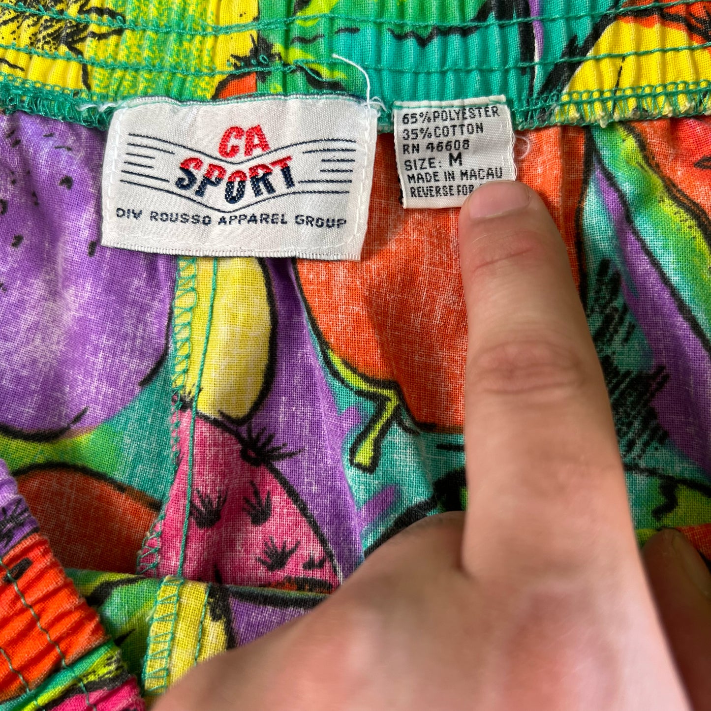 90s Fruit Shorts w Pockets- 33x6