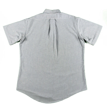 80s 'claybrooke' Short Sleeve Striped Button Up Shirt- L