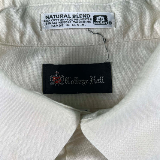 80s 'College Hall' Lightweight Button Up Shirt- L