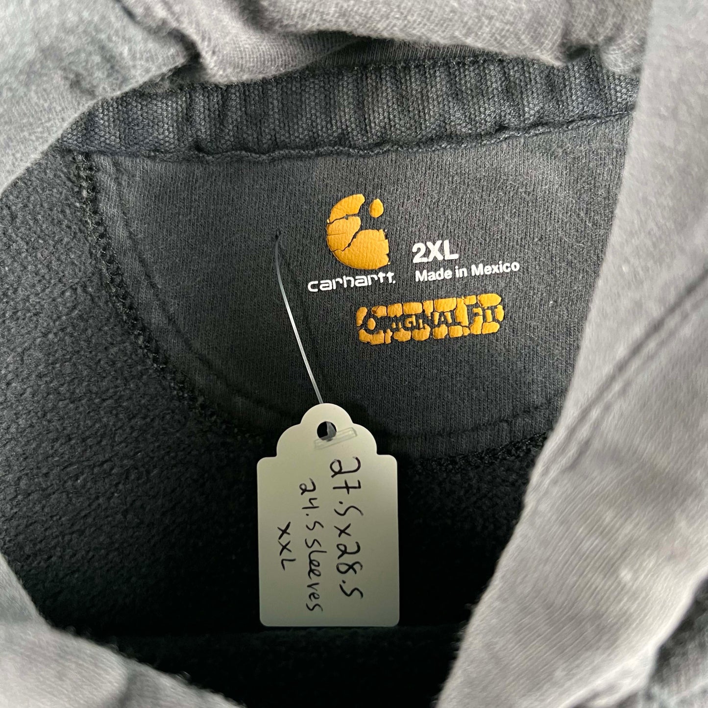 Carhartt Sun Faded Black 'Removed Pocket' Hoodie- XXL