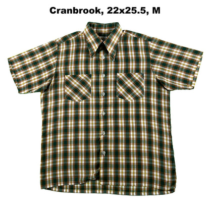 70s/80s Cropped Plaid Button Up Shirts- SELECT SHIRT