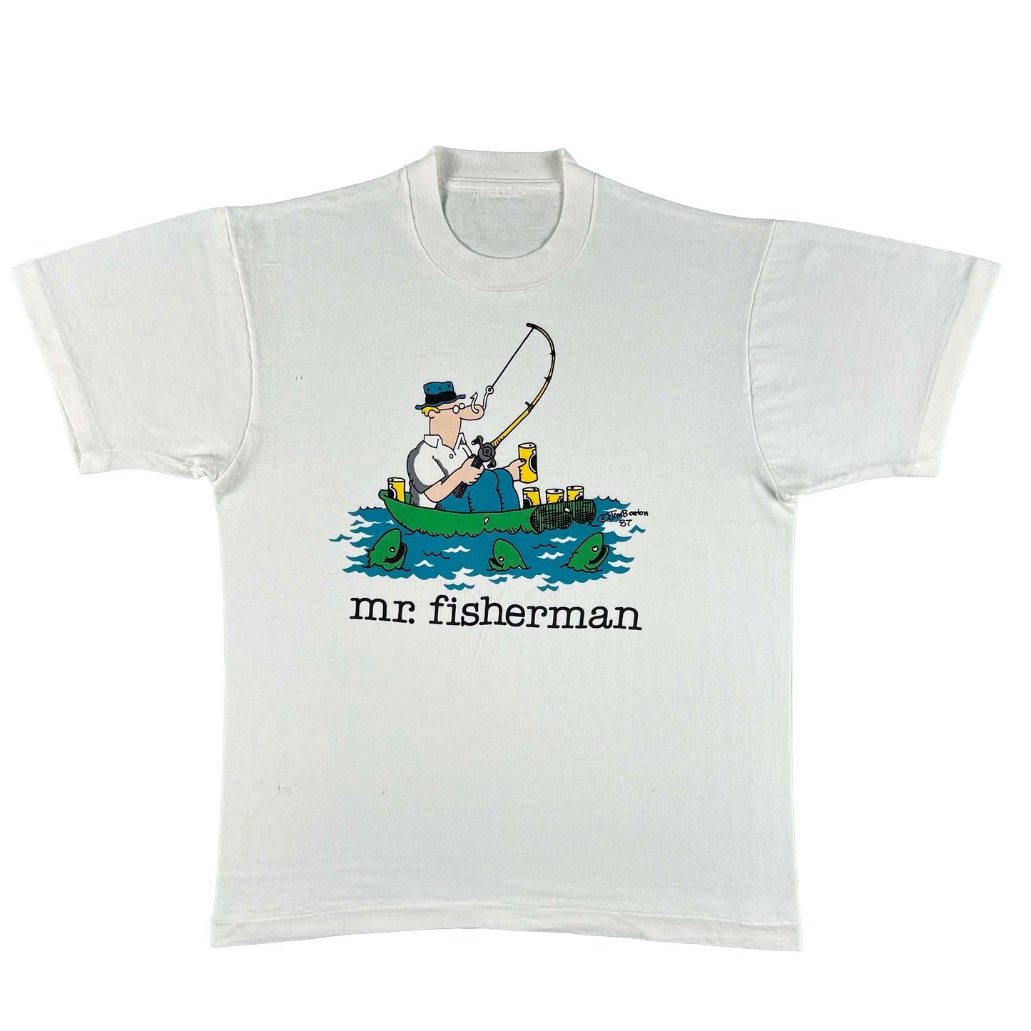 80s mr.fisherman Nose Piercing Tee- M