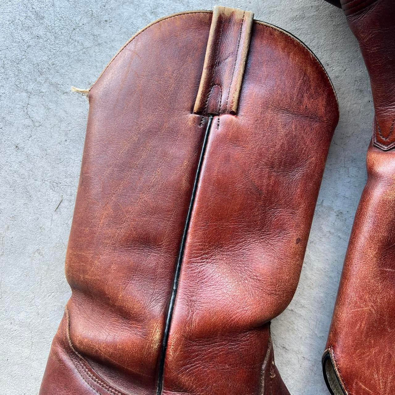 Frye Faded Mahogany Brown Cowboy Boots- 10.5 M's, 12 W's