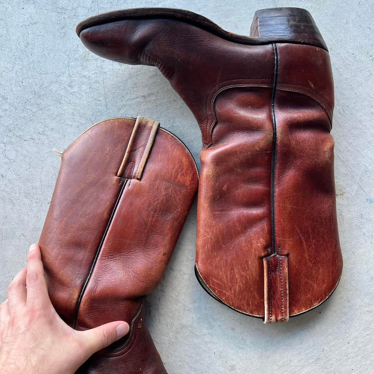 Frye Faded Mahogany Brown Cowboy Boots- 10.5 M's, 12 W's