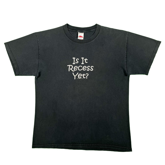 00s Sun Faded 'Is It Recess Yet?' Tee- L