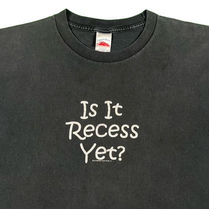 00s Sun Faded 'Is It Recess Yet?' Tee- L