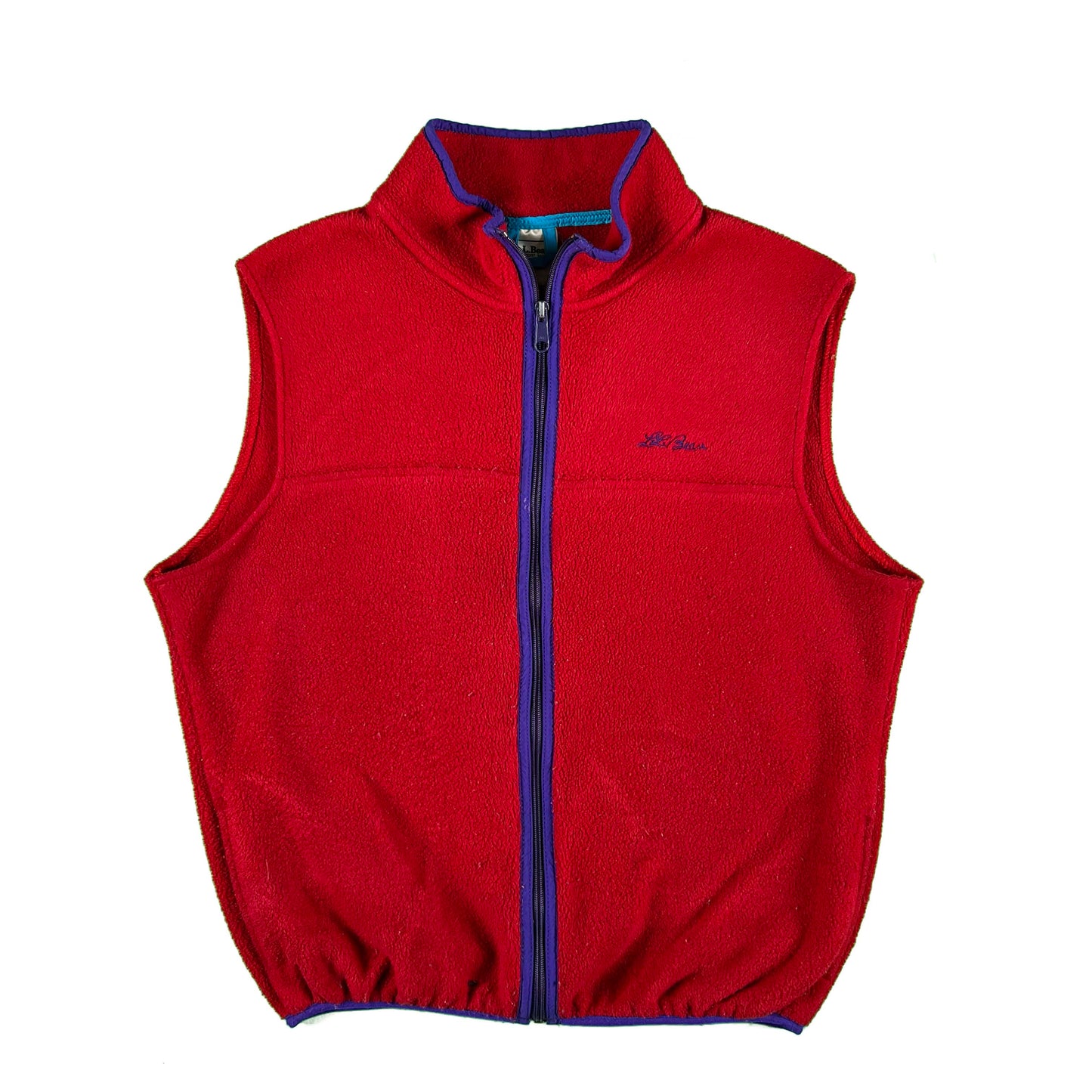 90s L.L. Bean Red Fleece Vest- S