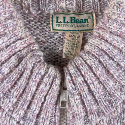 80s L.L. Bean Zip Up Sweater- M