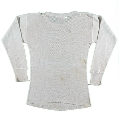 60s Hanes Cotton Waffle Knit Thermal- M