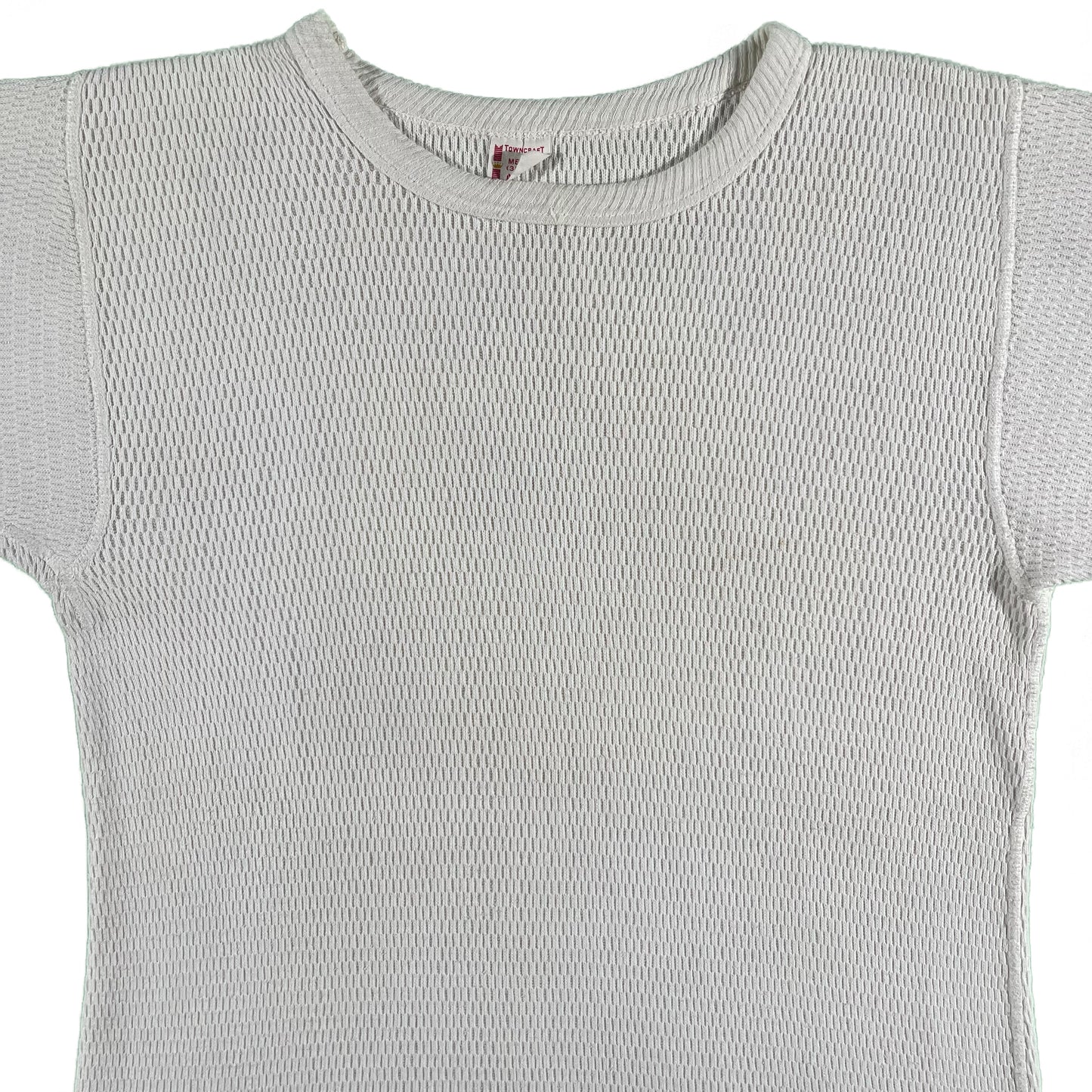 60s Penneys Towncraft Short Sleeve Waffle Knit Thermal- M