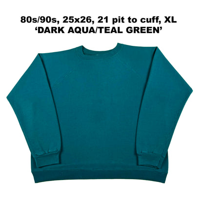 Vintage Blank Green Sweatshirts- SELECT SWEAT
