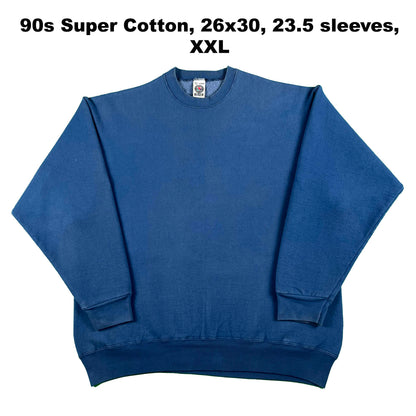 Vintage Blank Blue Sweatshirts- SELECT SWEAT