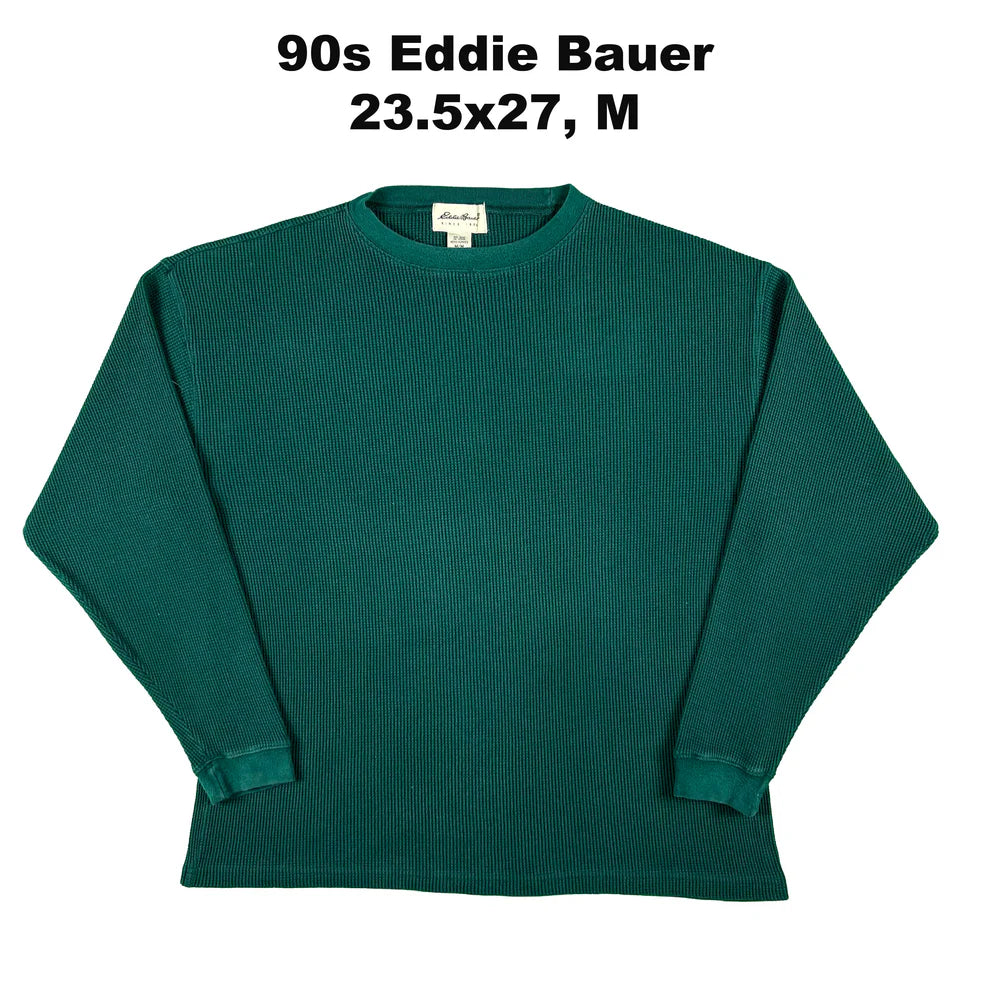 Vintage Eddie Bauer Waffle Knit Thermals- SELECT SHIRT