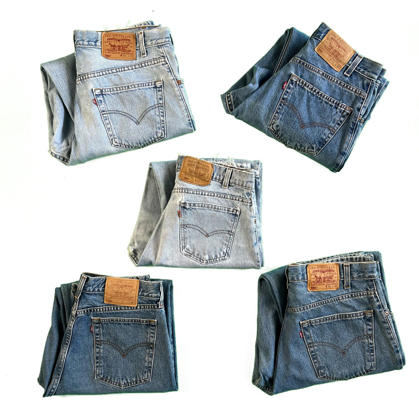 80s/90s Levi's 560s Loose Fit Denim- SELECT PAIR