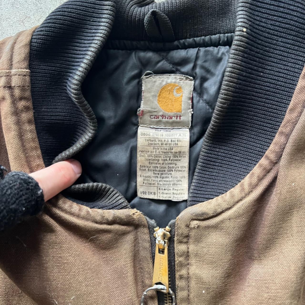 00s Carhartt Faded Brown Canvas Work Vest- XL