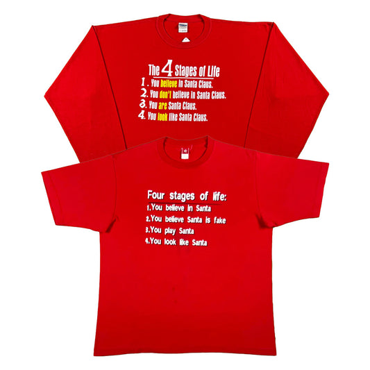 00s Four Stages of Life Santa Tees-SELECT SHIRT