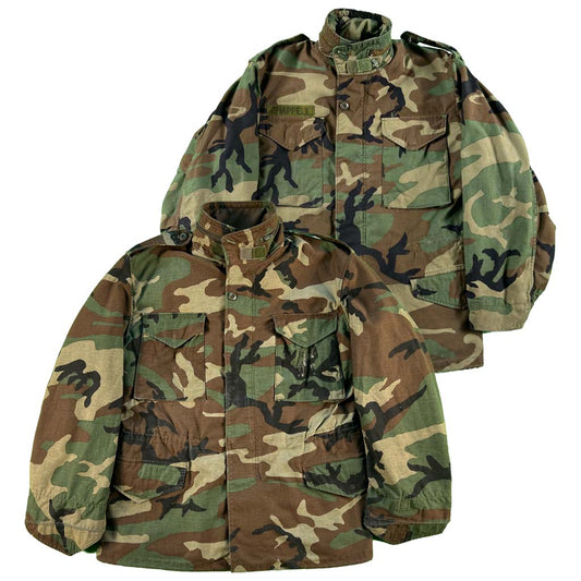 80s Woodland Camo M65 Army Field Jackets- SELECT JACKET