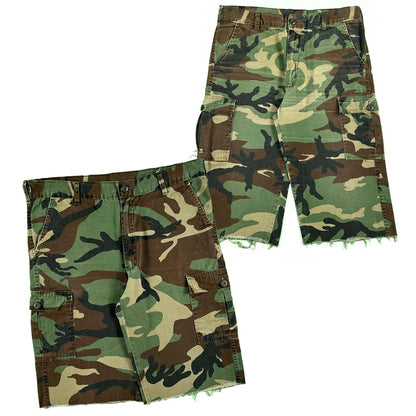 90s/00s Ranger Camo Cut Off Cargo Capri Shorts- SELECT PAIR