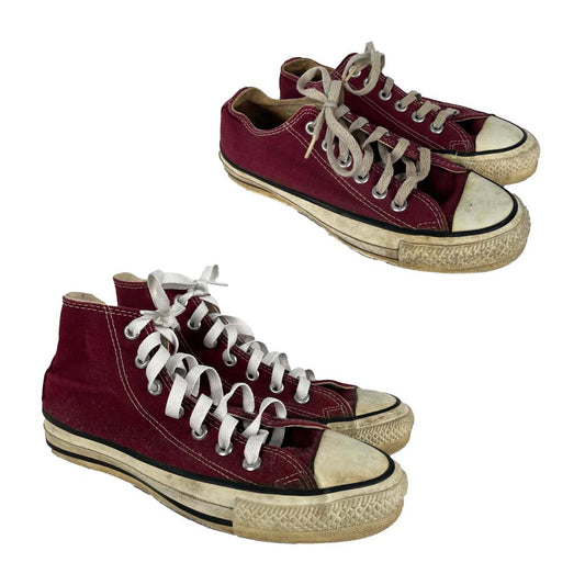 80s Burgundy Made in USA Converse- SELECT PAIR