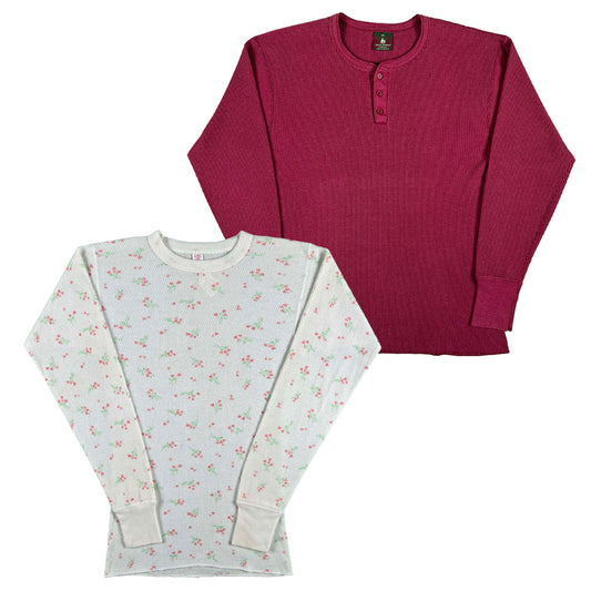 Vintage Various Colored Waffle Knit Thermals- SELECT SHIRT