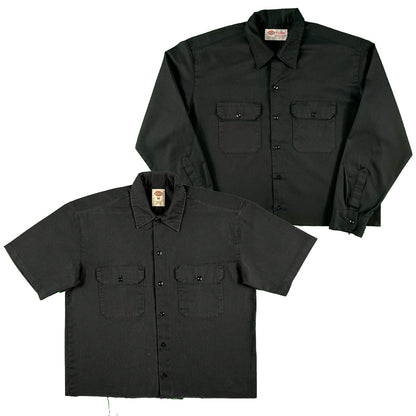 Dickies Cropped Black Work Shirts- SELECT SHIRT